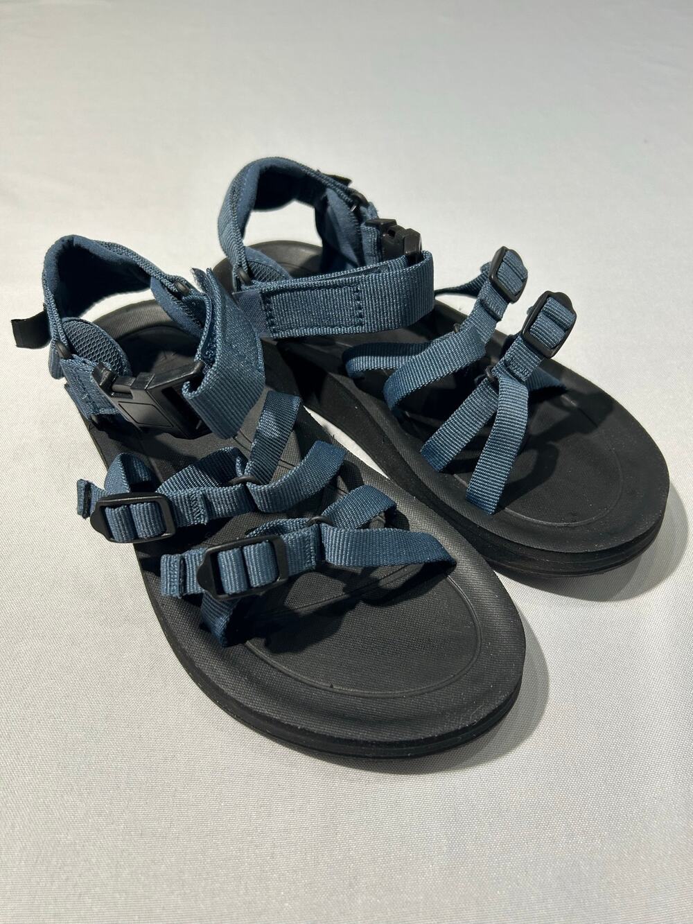 Teva Alp Premier Triple Strap Sandals Black Blue Size 6